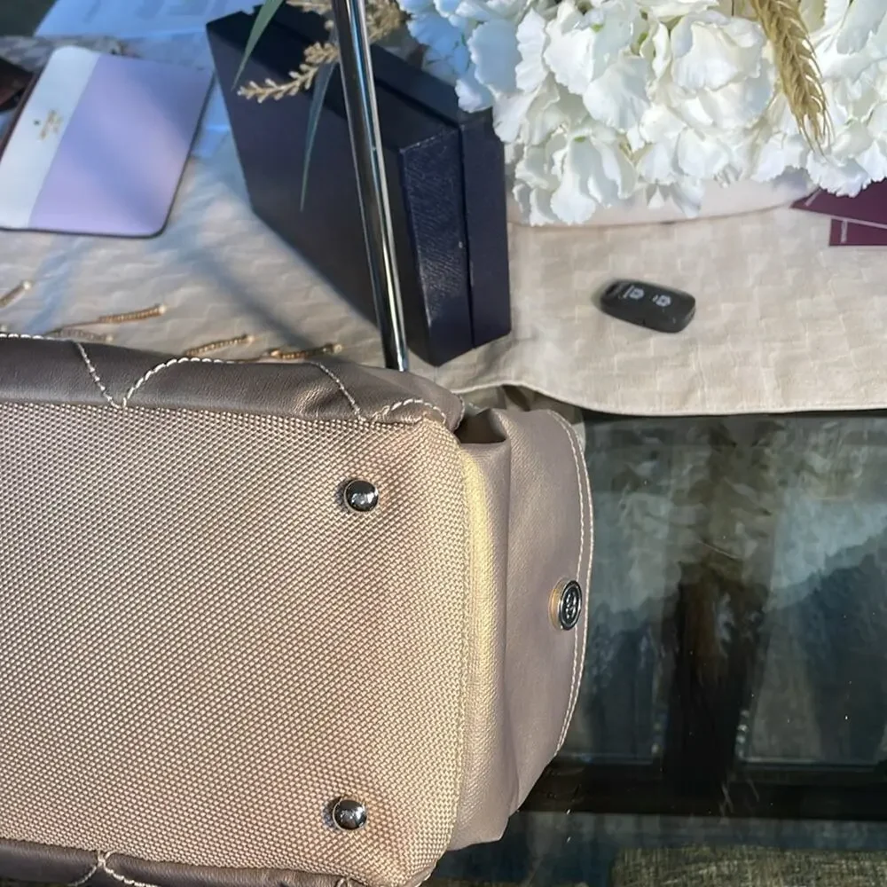CHANEL Beige Quilted Shoulder Bag